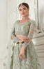 Dusty Mint Green Designer Heavy Embroidered Bridal Lehenga-Saira's Boutique