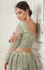 Dusty Mint Green Designer Heavy Embroidered Bridal Lehenga-Saira's Boutique
