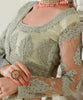 Dusty Mint Green Designer Heavy Embroidered Bridal Lehenga-Saira's Boutique