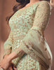 Dusty Mint Green Designer Heavy Embroidered Net Bridal Anarkali Suit-Saira's Boutique