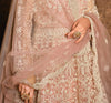 Dusty Peach Designer Heavy Embroidered Net Anarkali Suit-Saira's Boutique