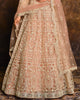 Dusty Peach Designer Heavy Embroidered Net Anarkali Suit-Saira's Boutique