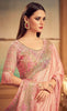 Dusty Peach Pink Designer Embroidered Silk Party Wear Saree-Saira's Boutique