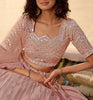 Dusty Pink Designer Heavy Embroidered Wedding & Bridal Lehenga-Saira's Boutique