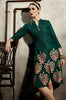 Green Embroidered Pashmina Kurti-Saira's Boutique