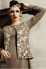 Brown Embroidered Pashmina Kurti-Saira's Boutique