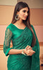 Emerald Green Designer Embroidered Silk Wedding Saree-Saira's Boutique