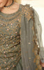 Gray Designer Embroidered Net Wedding Kurti Style Lehenga-Saira's Boutique