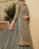 Gray Designer Embroidered Net Wedding Kurti Style Lehenga-Saira's Boutique