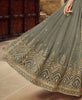 Gray Designer Embroidered Net Wedding Kurti Style Lehenga-Saira's Boutique