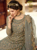 Gray Designer Embroidered Net Wedding Kurti Style Lehenga-Saira's Boutique
