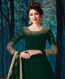Green Designer Heavy Embroidered Georgette Wedding Anarkali Suit-Saira's Boutique