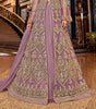 Lavender Designer Embroidered Lehenga Style Bridal Anarkali Suit-Saira's Boutique