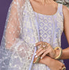 Lavender Designer Embroidered Party Wear Lucknowi Pant Suit-Saira's Boutique