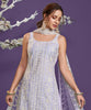 Lavender Designer Embroidered Party Wear Lucknowi Pant Suit-Saira's Boutique