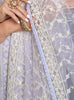 Lavender Designer Embroidered Party Wear Lucknowi Pant Suit-Saira's Boutique