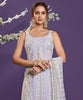 Lavender Designer Embroidered Party Wear Lucknowi Pant Suit-Saira's Boutique