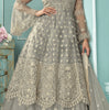 Light Gray Designer Embroidered Lehenga Style Anarkali Suit-Saira's Boutique