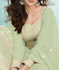 Light Pista Green Designer Embroidered Party Wear Anarkali Suit-Saira's Boutique
