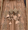 Light Brown Designer Embroidered Satin Bridal Anarkali Gown-Saira's Boutique