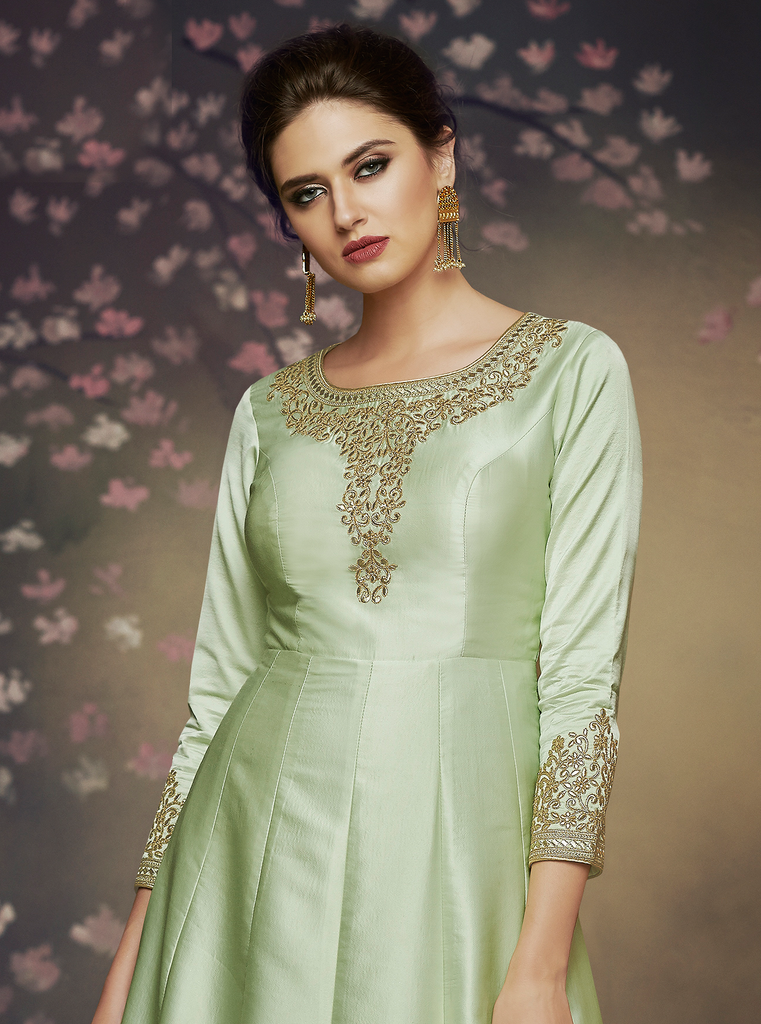 Buy Light Green Anarkali Suits Online at Best Price on Indian Cloth Store.