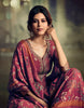 Magenta Designer Embroidered Silk Wedding Gharara Suit-Saira's Boutique