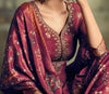 Magenta Designer Embroidered Silk Wedding Gharara Suit-Saira's Boutique