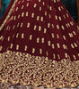 Maroon Designer Embroidered Georgette Anarkali Suit-Saira's Boutique