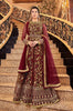 Maroon Designer Heavy Embroidered Net Bridal Anarkali Suit-Saira's Boutique