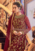 Maroon Designer Heavy Embroidered Net Bridal Anarkali Suit-Saira's Boutique