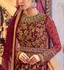 Maroon Designer Heavy Embroidered Net Bridal Anarkali Suit-Saira's Boutique