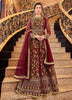 Maroon Designer Heavy Embroidered Net Bridal Anarkali Suit-Saira's Boutique