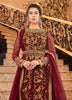 Maroon Designer Heavy Embroidered Net Bridal Anarkali Suit-Saira's Boutique