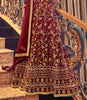 Maroon Designer Heavy Embroidered Net Bridal Anarkali Suit-Saira's Boutique