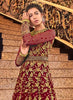 Maroon Designer Heavy Embroidered Net Bridal Anarkali Suit-Saira's Boutique