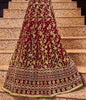 Maroon Designer Heavy Embroidered Net Bridal Anarkali Suit-Saira's Boutique