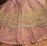 Mauve Purple Designer Heavy Embroidered Net Wedding & Bridal Lehenga-Saira's Boutique
