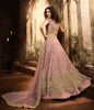 Mauve Purple Designer Heavy Embroidered Net Wedding & Bridal Lehenga-Saira's Boutique