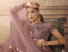 Mauve Designer Heavy Embroidered Net Wedding Lehenga-Saira's Boutique