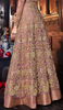 Mauve & Gold Designer Embroidered Silk Bridal Anarkali Gown-Saira's Boutique