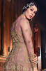 Mauve & Gold Designer Embroidered Silk Bridal Anarkali Gown-Saira's Boutique