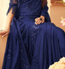 Midnight Blue Designer Embroidered Silk Party Wear Saree-Saira's Boutique