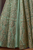 Mint Green Designer Heavy Embroidered Net Wedding Anarkali Gown-Saira's Boutique