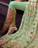 Mint Green Designer Heavy Embroidered Bridal Anarkali Suit-Saira's Boutique