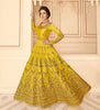 Mustard Designer Embroidered Floor Length Silk Anarkali Suit-Saira's Boutique