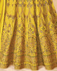 Mustard Designer Embroidered Floor Length Silk Anarkali Suit-Saira's Boutique