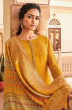 Mustard Designer Embroidered Jacquard Party Wear Pant Suit-Saira's Boutique