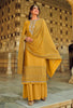 Mustard Designer Embroidered Silk Wedding Sharara Suit-Saira's Boutique