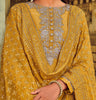 Mustard Designer Embroidered Silk Wedding Sharara Suit-Saira's Boutique