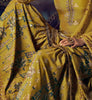 Mustard Olive Designer Embroidered Silk Wedding Gharara Suit-Saira's Boutique